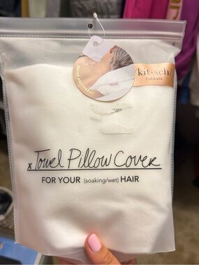 Kitsch Cream Towel Pillow Cover for Hair Care